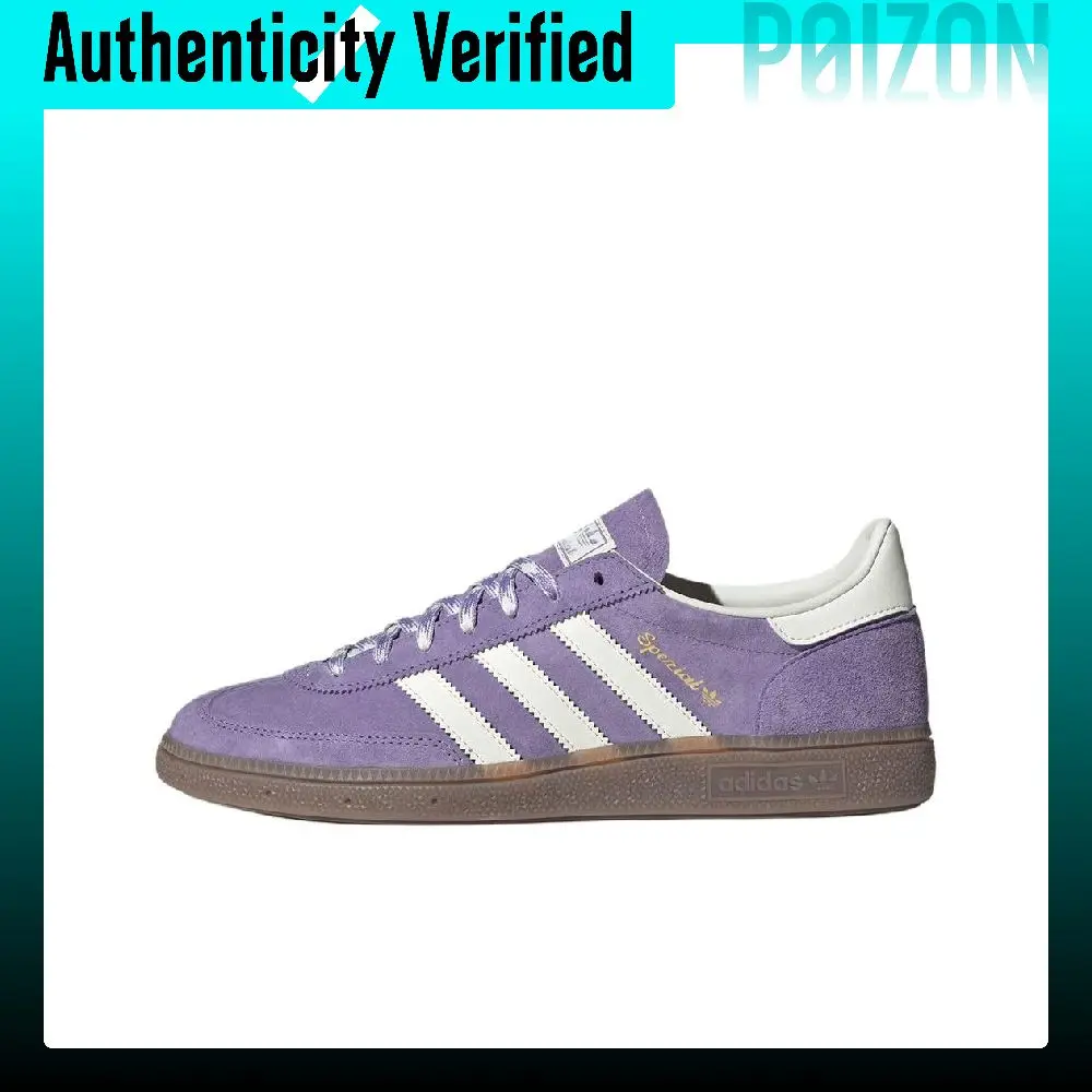 Adidas Originals HANDBALL SPEZIAL Classic And Versatile Low top Skateboard Shoes Unisex Purple White KI5935