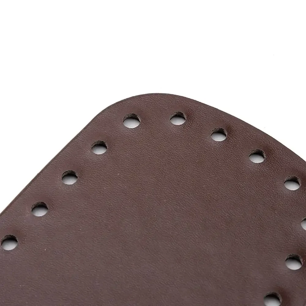 DIY PU Leather Crochet Bag Bottom Oval Making Bags Purse Long Bag Bottom With Holes Knitted Bag Base Bags Accessories