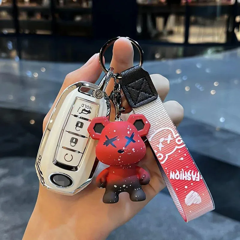for Infiniti Q50 Q60 QX50 QX55 QX60 Q70L Remote Decoration Cover Key Case Fob Shell Keychain Ring Holder Interior Accessories