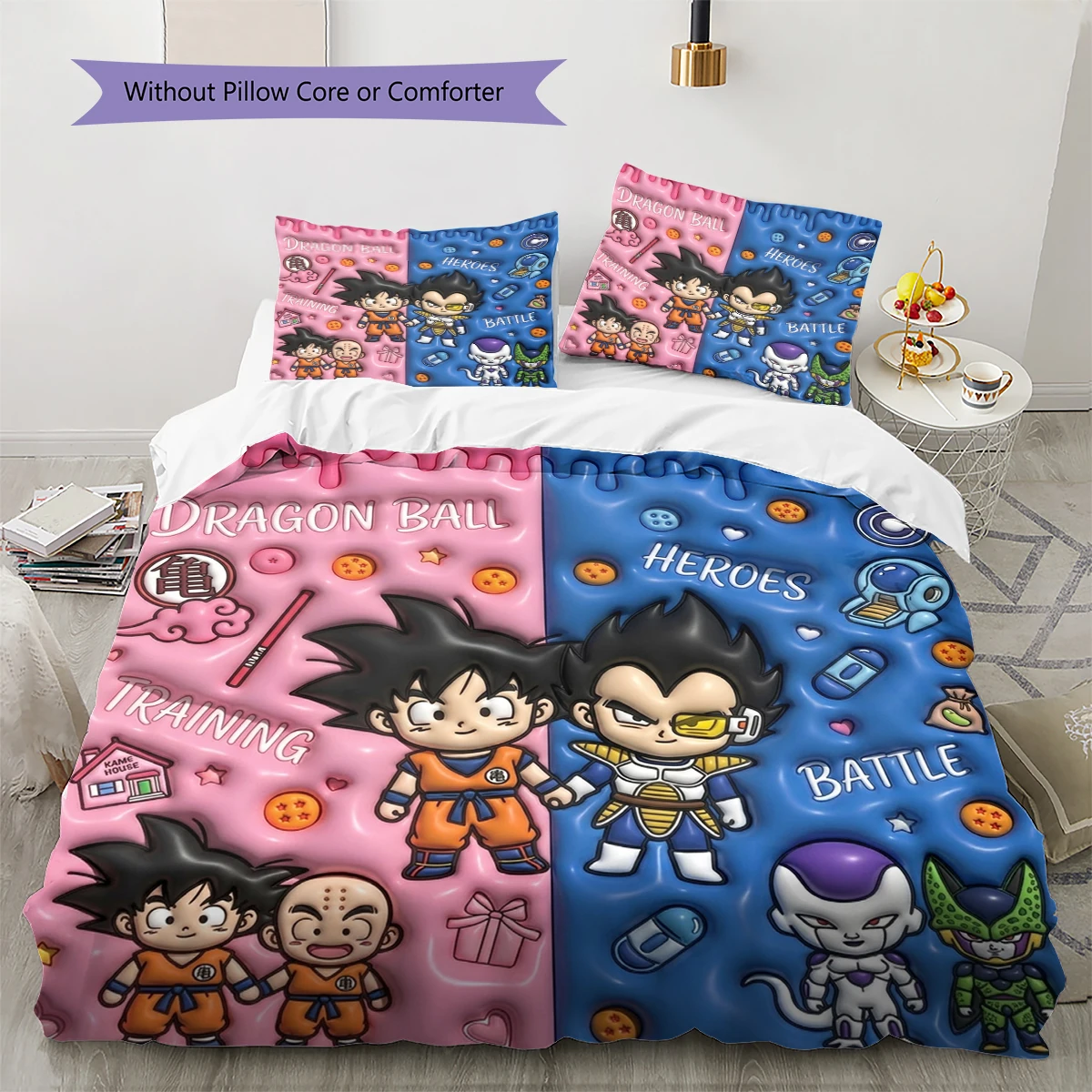Son Goku DRAGON BALL Soft Comfortable Duvet Cover, Kids Bedding Set Gift,Size Multiple Sizes-HE1