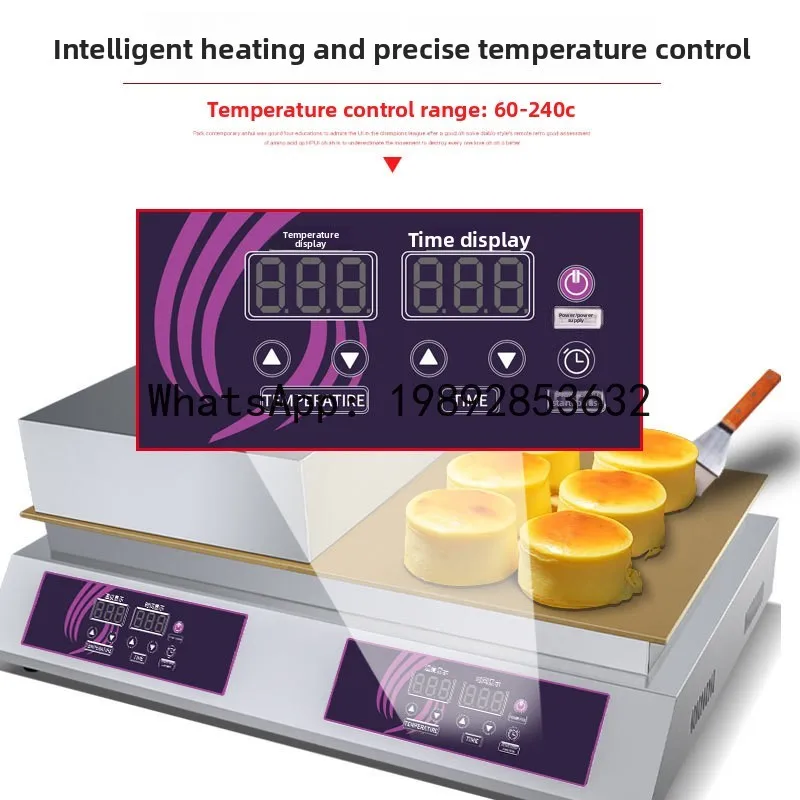 Máquina para soufflé TQH, placa de cocción engrosada, máquina para hacer panqueques tipo barbacoa, máquina para panqueques con temperatura constante CNC