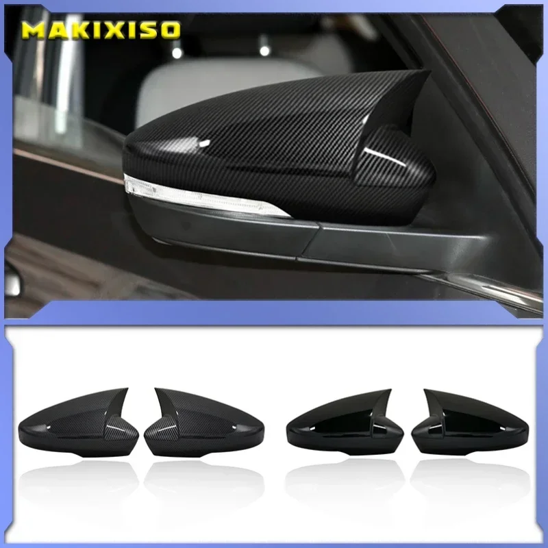 

Глянцевые черные крышки для автомобильных зеркал заднего вида, крышки для боковых зеркал для Skoda Octavia Mk3 A7 5E 2014-2019