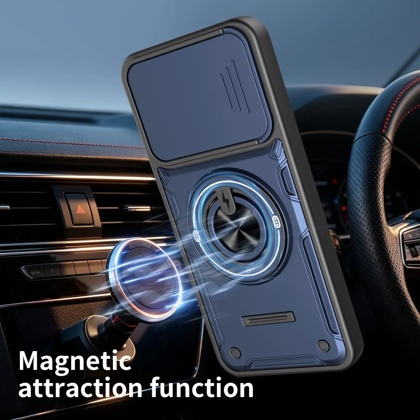 Stoßfeste Schutzhülle für Tecno Spark Go 20 20C 40 40C Pro Plus GO 1 3 POP 8 9 Kameraschutz Magnetring-Ständer-Cover – Detail 2
