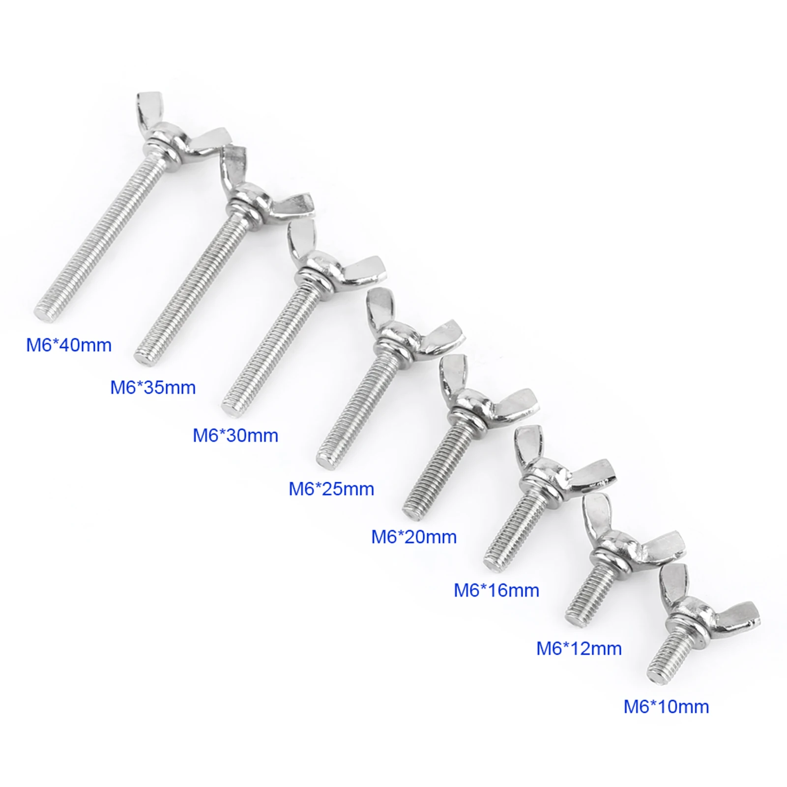 Butterfly Bolt Screw Bolt Steel Wing Bolt M6 DIN316 304 Stainless Steel Thumb Butterfly Wing Hand Bolts Screws Wing Bolt