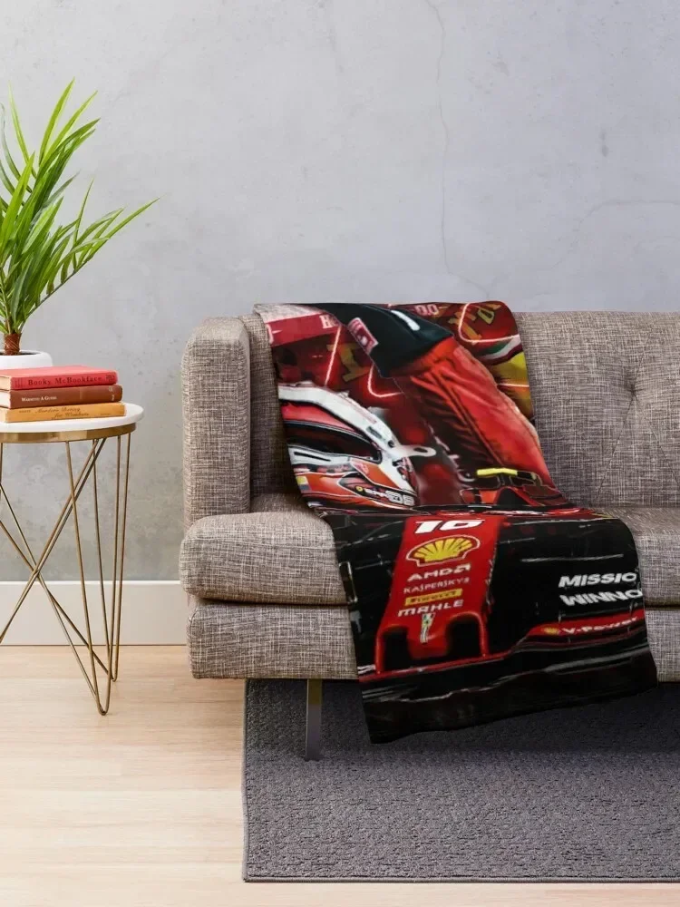 charles leclerc fan art Throw Blanket Decorative Beds Hair Blankets