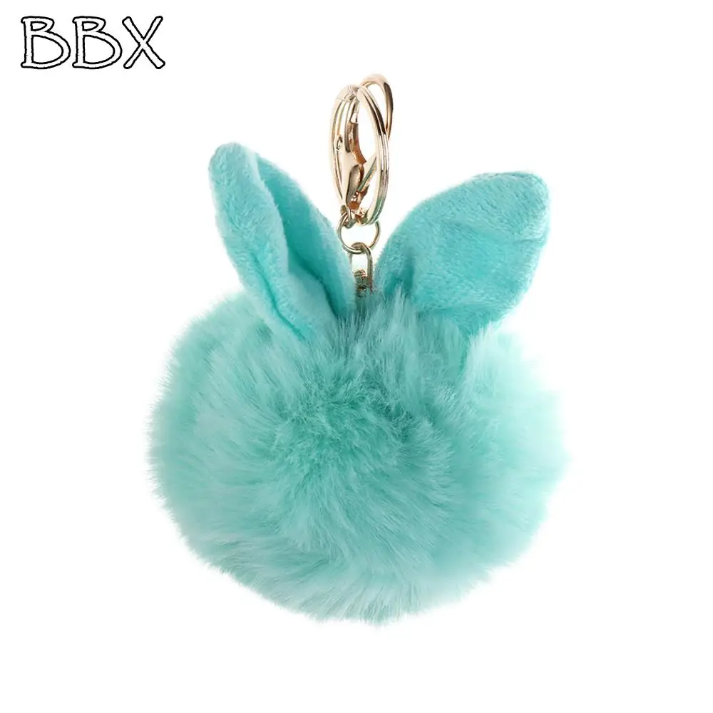 

Fluffy Jewelry Accessories Bag Charms Woman Cute Car Pendant Bag Pendant Pom Pom Key Chain Fur Ball Key Ring Bunny Keychain