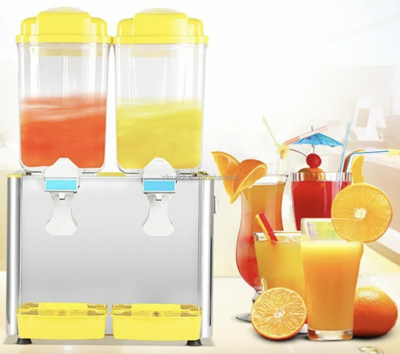 

Fully automatic commercial two-cylinder cold drink slush machine and juice dispenser for restaurants