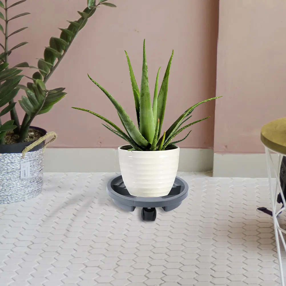 Heavy Duty Rolling Plant Tray with Smooth Casters for Easy Moving Indoor Outdoor Potted Plants Flowerpot Tray Plastic Planter