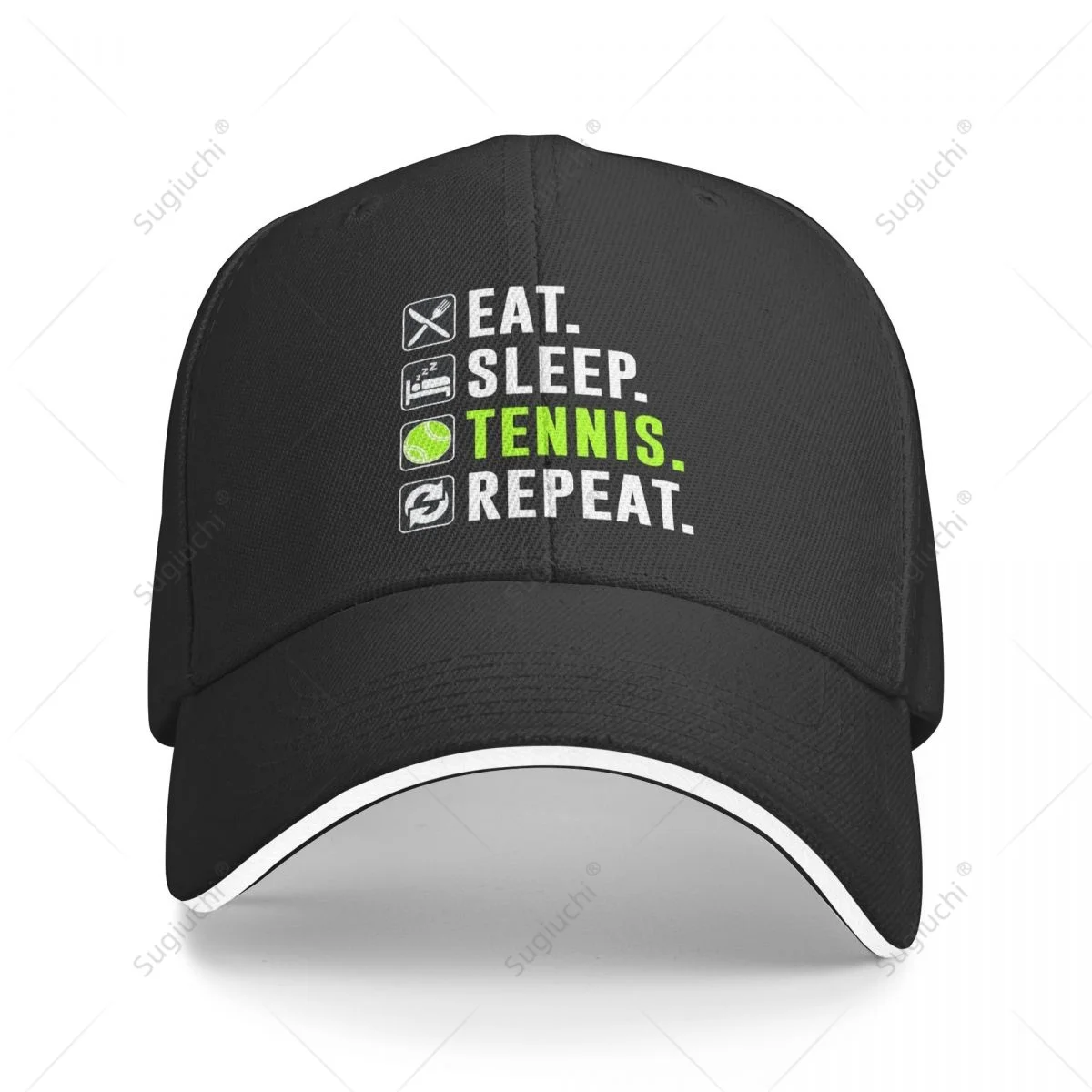 Multifunction Eat Sleep Tennis Repeat Funny Tennis Player Sandwich Baseball Cap Men Sports Casual Caps Golf Hat Fishing Outdoors
