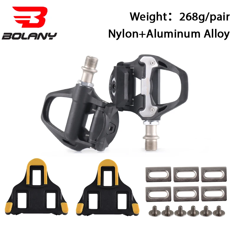 

BOLANY Road Bike Pedal Ultra Light Bearings Aluminum Alloy Pedal For SPD Keo System With Locking plate Self-Locking Bicycle