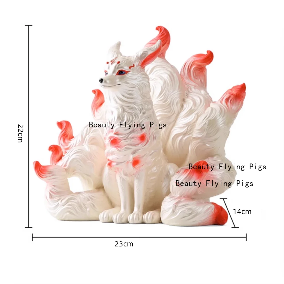 1 قطعة الحلي الثعلب ذو الذيل تسعة محظوظ الثعلب الصغير تمثال بوذا سطح المكتب الديكور الحرف هدية عيد ميلاد اكسسوارات ديكور المنزل #6