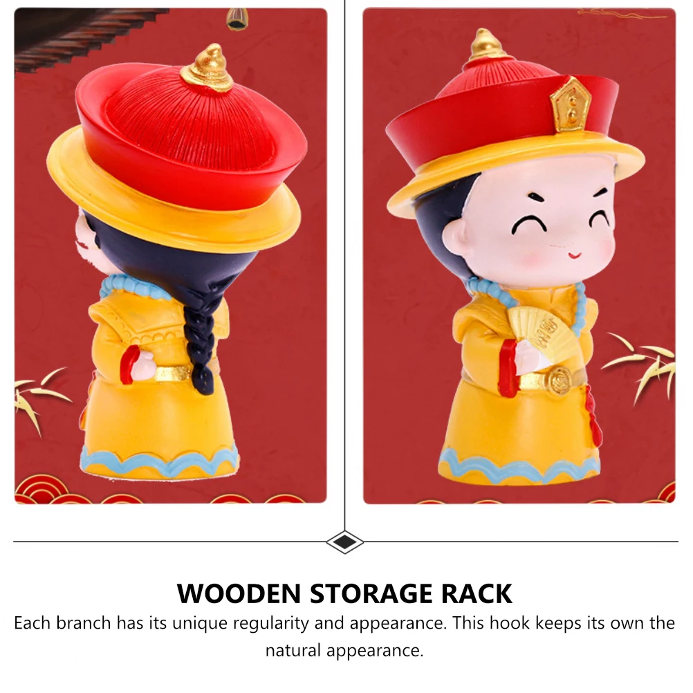 

2 Pcs Emperor naments Birthday Cake Decor Party Resin Decoration Crafts Home Chinese Style Cake Vase