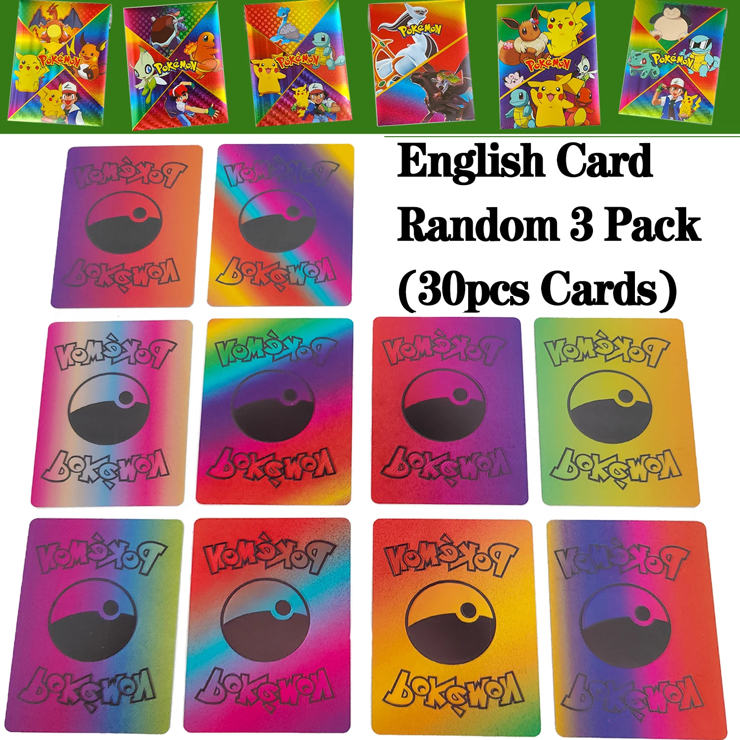 Cartas de Pokémon 3D en inglés, Vmax, Gx, Charizard, Pikachu, colección de juegos comerciales, cartas de batalla, juguetes para niños, envío directo, venta al por mayor