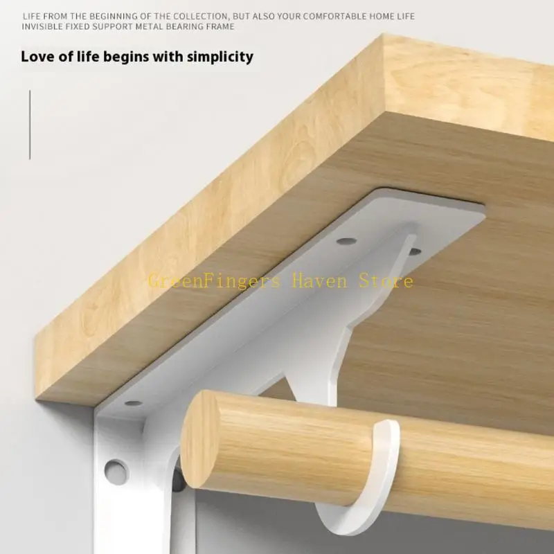 F68D Cold Rolled Steel Shelf Brackets 202lb Capacity Wall Mounted Triangles Supports