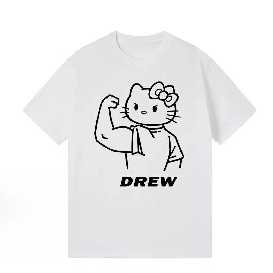 2026 Sanrio Hello Kitty Summer Men's and Women's Pure Cotton T-shirt Comfortable, Breathable, High Quality Ins Y2k