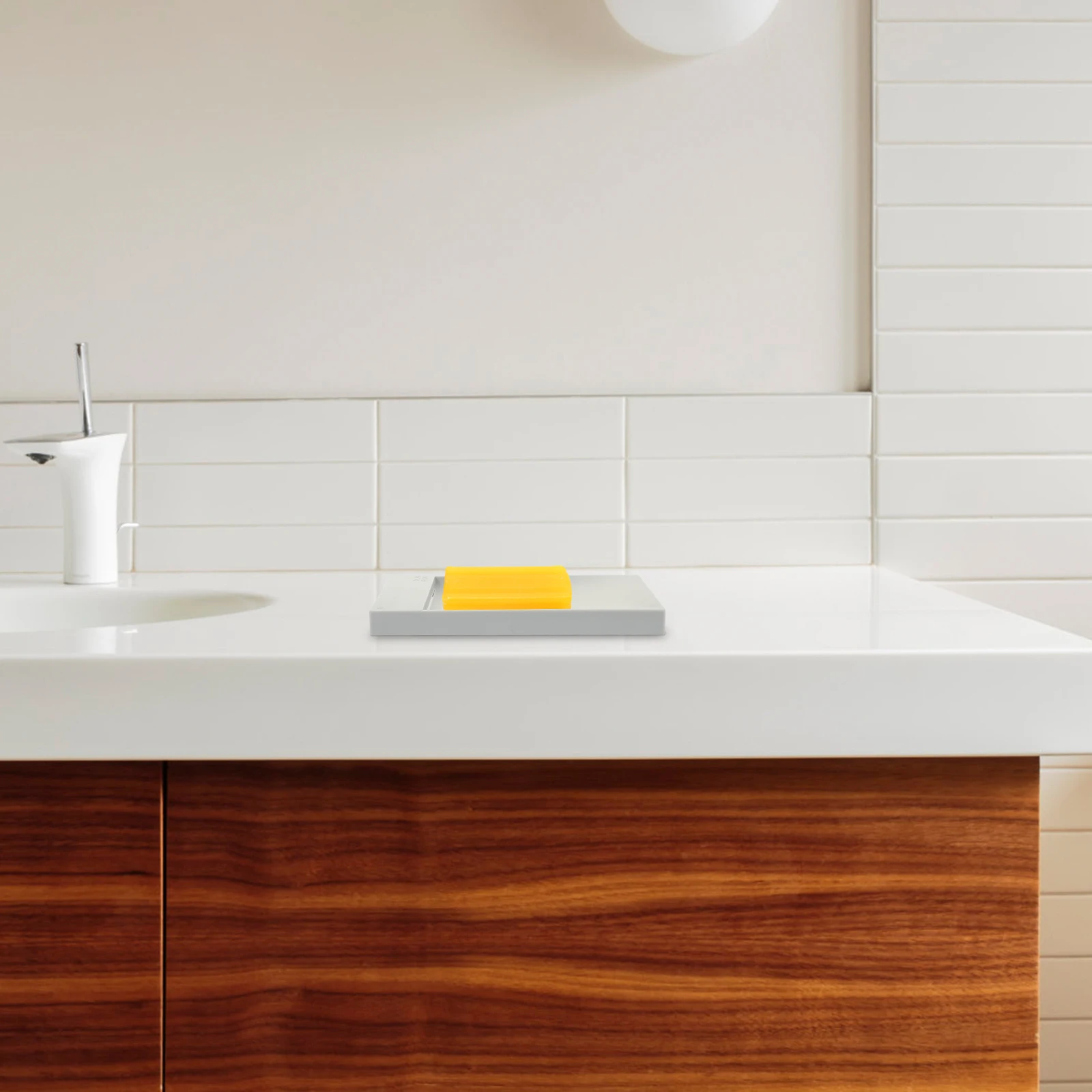 

2Pcs Soap Dish Self-Draining Bar Holder for Bathroom Kitchen Sink Countertop Tpr Wear-Resistant Non-Rust Modern Soap Tray