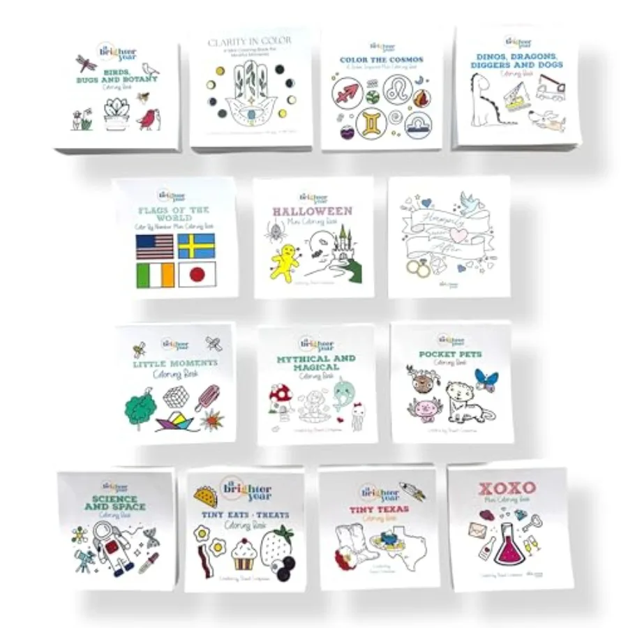 

Мини-книжка-раскраска для взрослых, премиум-класса, карманный формат 3x3, дорожная, с плотной бумагой без просачивания чернил, 50 страниц, раскладывается на 180 градусов, антистресс