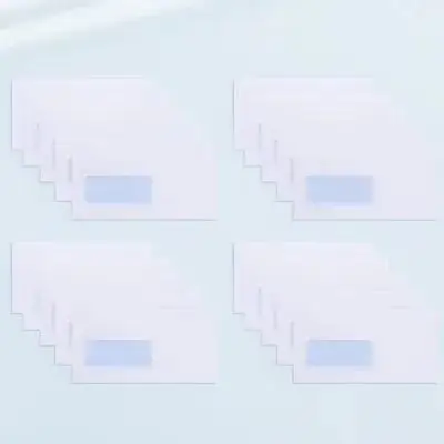 

50pcs Self-Sealing Security White Privacy Envelopes With Left Window For Business Personal Mailing Documents Checks Invitations
