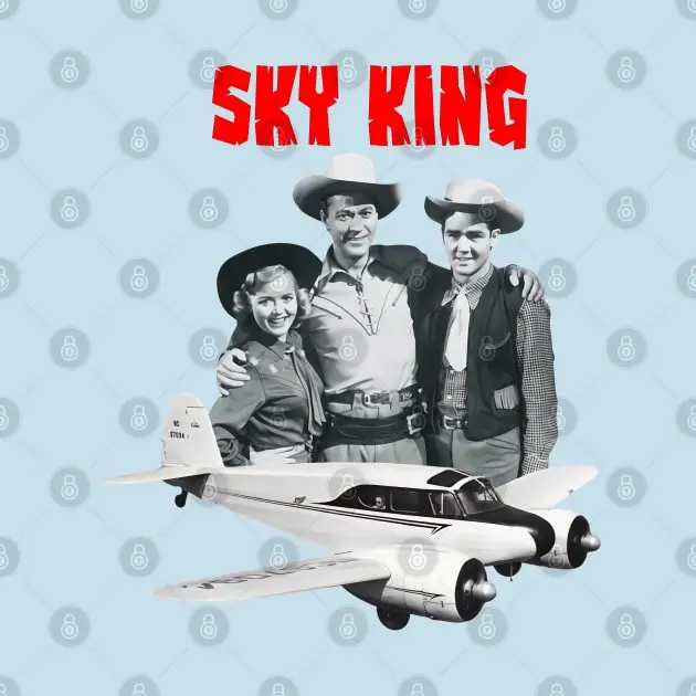 Sky King - Cessna - 50s/60s Tv Show T-Shirt Casual O-Neck Tee Shirts Streetwear New Fashion Top Tees