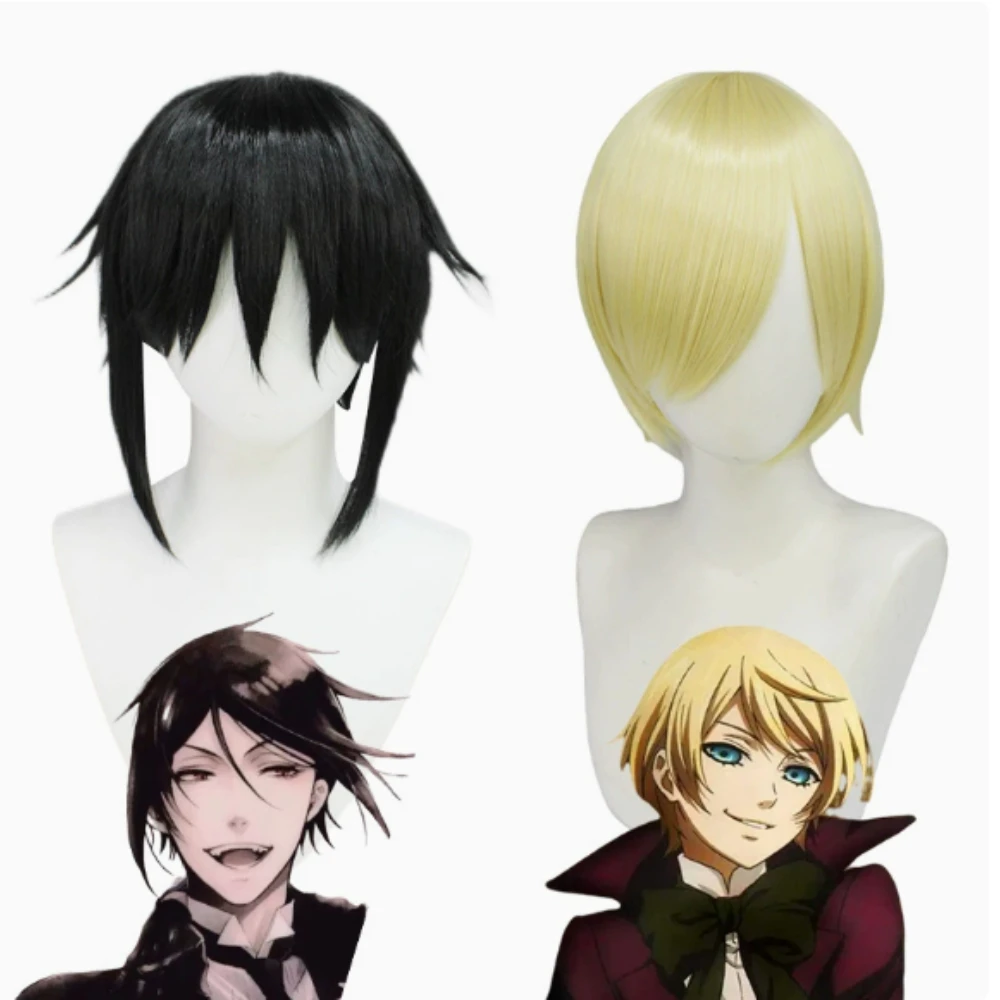 

Косплей-парики «Чёрный дворецкий» (Алос Торанси, Себастьян Михаэлис, Себастьян-чан) из синтетического волокна для комикс-конвенций