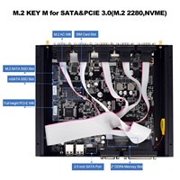 Fanless HYSTOU Mini PC Intel Core i7-8550U 64GB RAM HD-MI EDP DP 60Hz 4K BT4.2 Windows 11 Industrial Computer