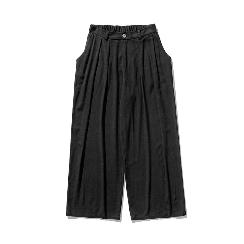 Pantaloni Harem da uomo in lino di cotone stile coreano pantaloni Casual solidi pantaloni sportivi da donna Casual Vintage di grandi dimensioni a