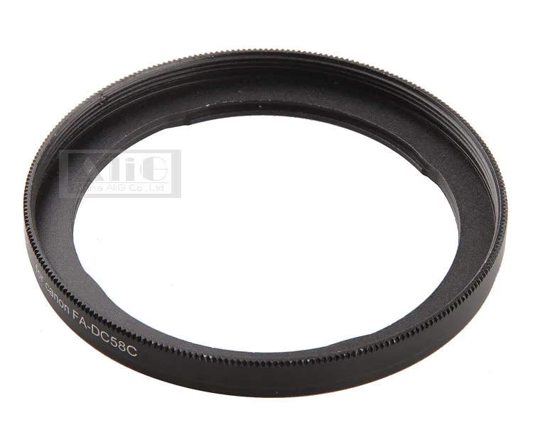 Aluminum FA-DC58C Camera Lens Filter Adapter Ring Fits for Canon PowerShot G1X Camera Reinstall 58mm CPL UV Filter Lens Hood