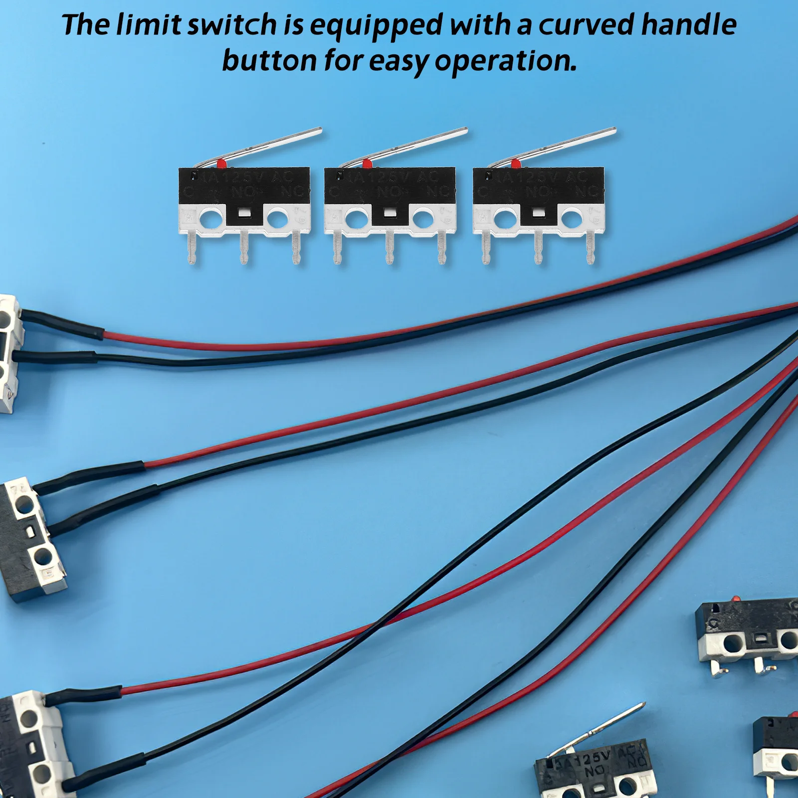 

20Pcs Limit Switch Micro Switch with Lever Arm Replacement Appliance Component Durable for Electronic Equipment Home Use