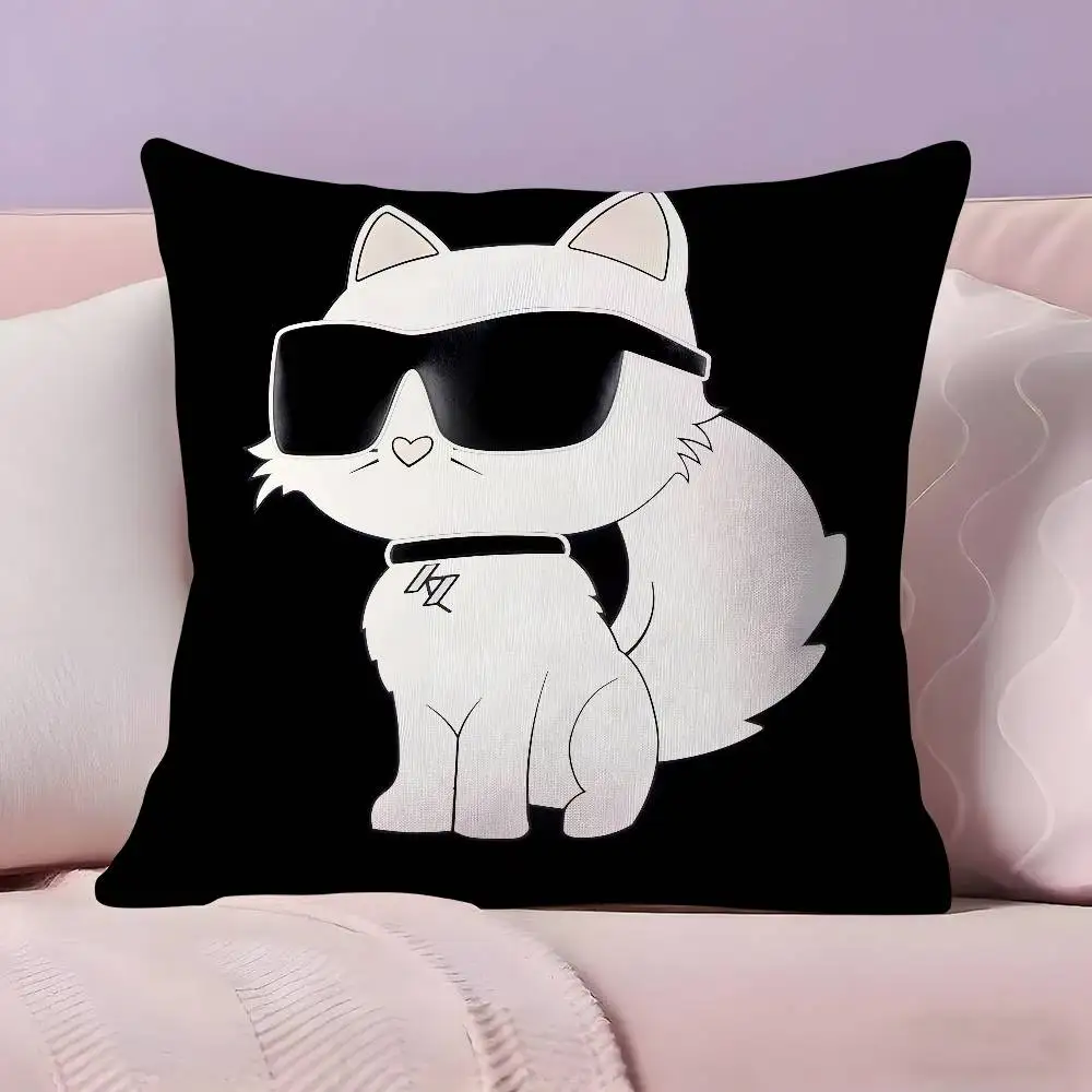 Cute cool cat wearing sunglasses Pillow Case Pillowcase Ultra Soft Skin Friendly Fabric Cloud Like Comfort & Concealed Zipper