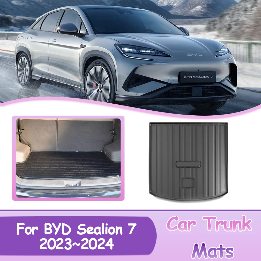 

Full Coverage Car Trunk Mats For BYD Sealion 7 07 EV 2024~2025 Rear Cargo Liner Protector Waterproof EVA MaterialAccessories.