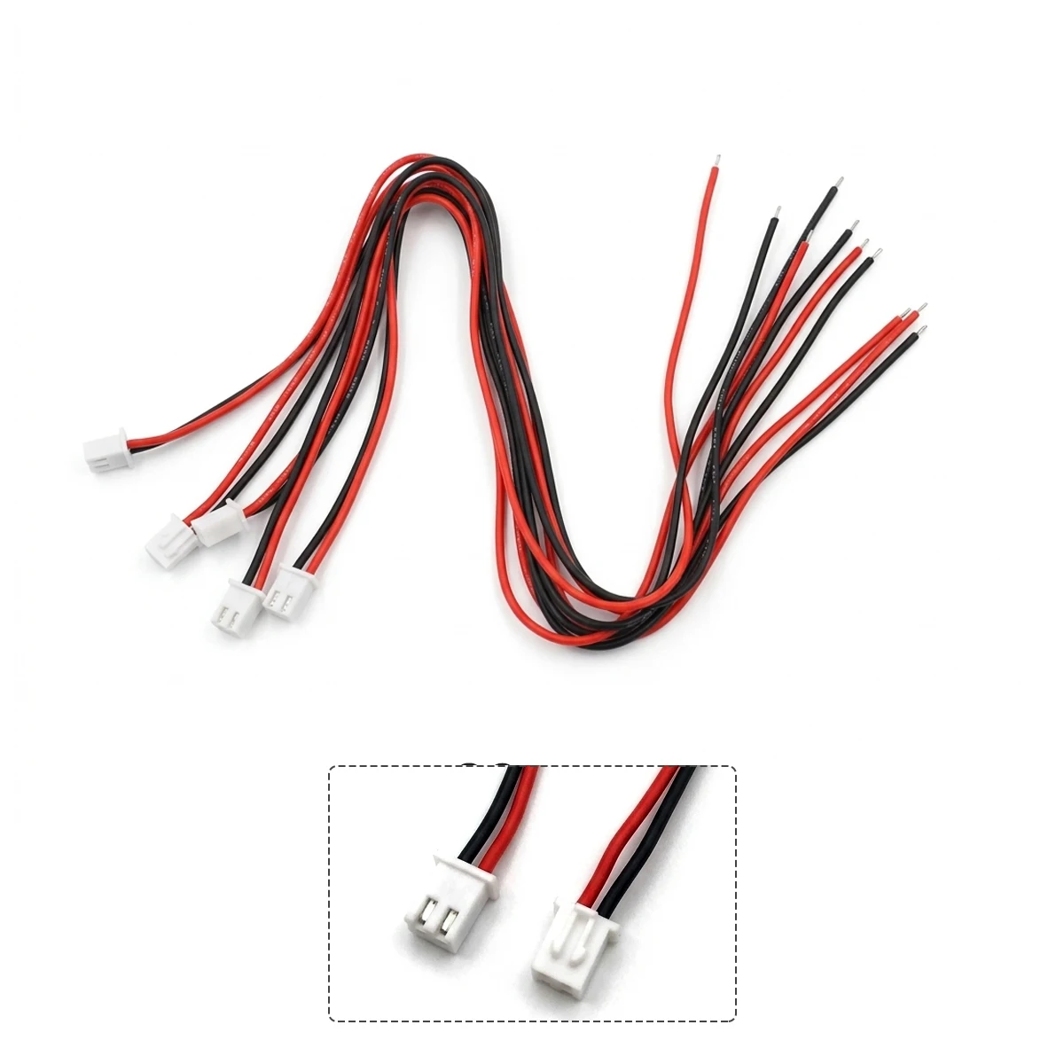 XH2.54 2Pin Terminal Wire  10cm 15cm 20cm 30cm 22AWG Male Connector Fan Cable Power Extension Cord CPU PWM Fan Connector