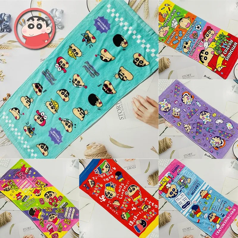 

Cartoon Crayon Shin-chan Japanese Cotton Towel Animation Children's Face Towel Absorbent and Quick-drying Adult Face Wash Towel