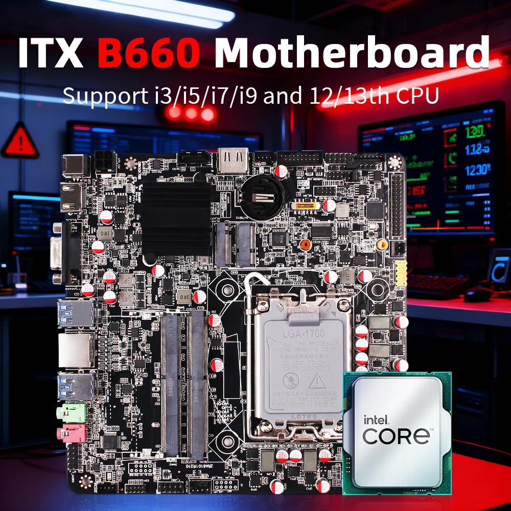 اللوحة الأم SZKIOSK B660 معالج Intel ثنائي القناة DDR4 الذاكرة الأساسية اللوحة الرئيسية M.2 SATA3.0 (يدعم وحدة المعالجة المركزية Lga 1700 i7 12/13th)