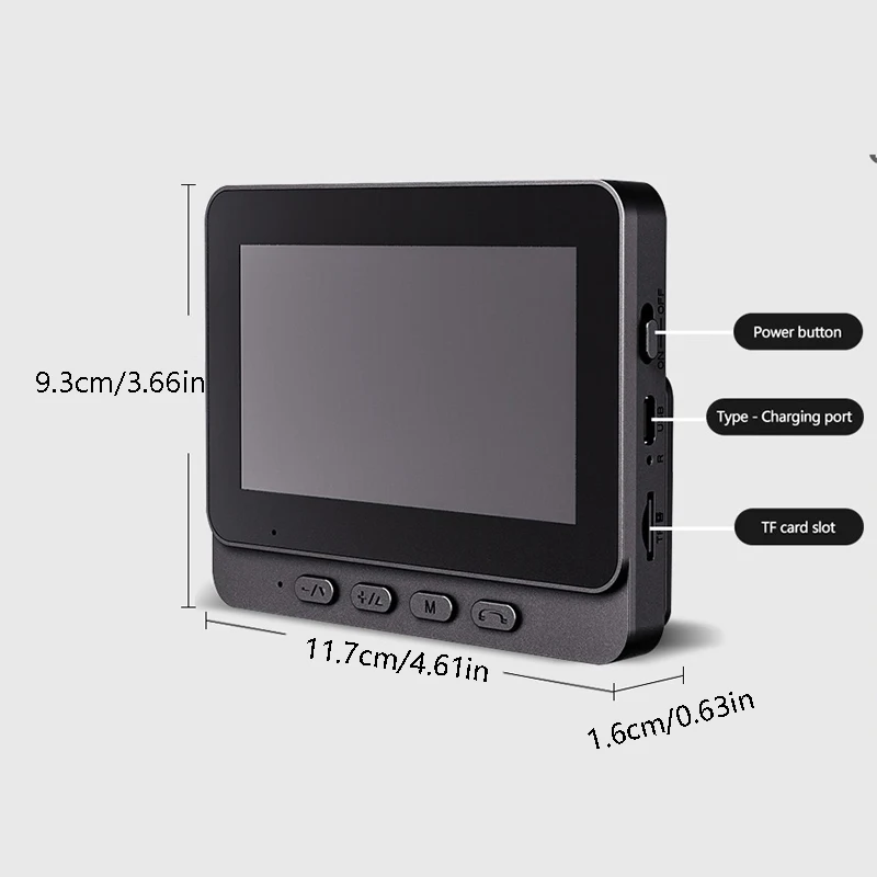 2.4G Wireless Smart Home Visual Intercom Doorbell With HD Video Monitor Night Vision Two-Way Audio Wall-Mounted For Villa Office