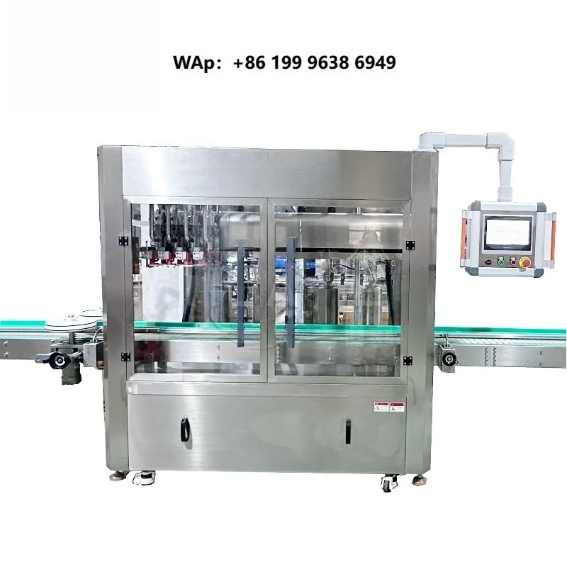 HUAJIE Manufacturer Olive Oil Food Jam Paste Sauce High Precision 2 4 6 Head Tracking Detergent Filling Machine