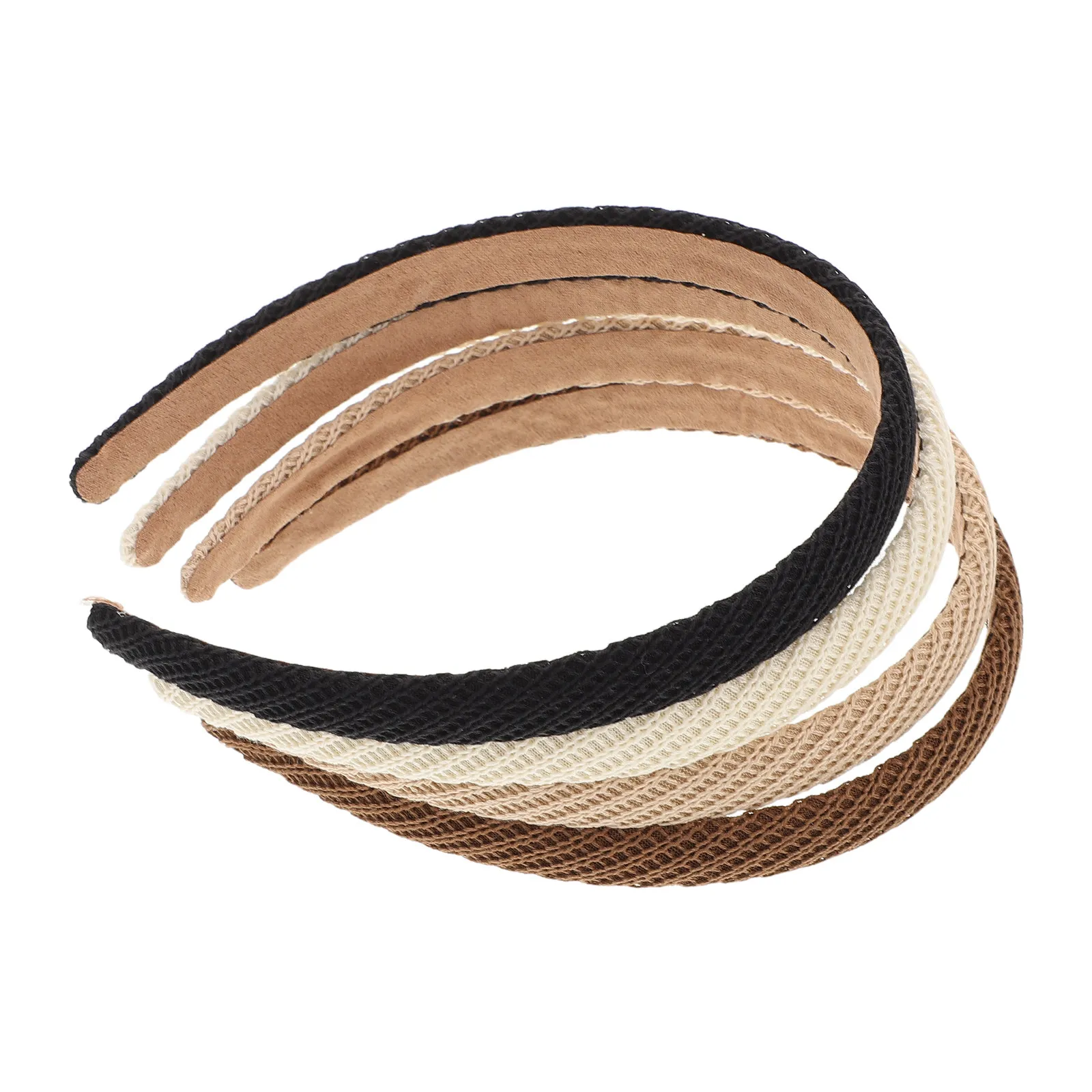 4Pcs Face Wash Headband Soft Knitted Stretchy Hair Band for Women Skincare Makeup Shower Bath Spa Hair Accessories