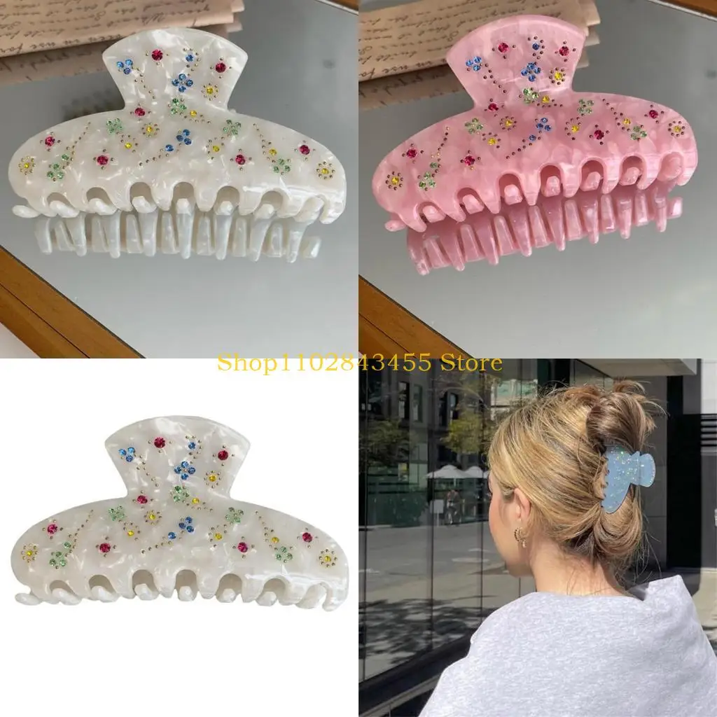 

49MC Acrylic Hair Clip Girl Hair Claw Shark Clip Hair Styling Accessories for Thick Curly Hair Korean Jaw Clip Lady Headdress