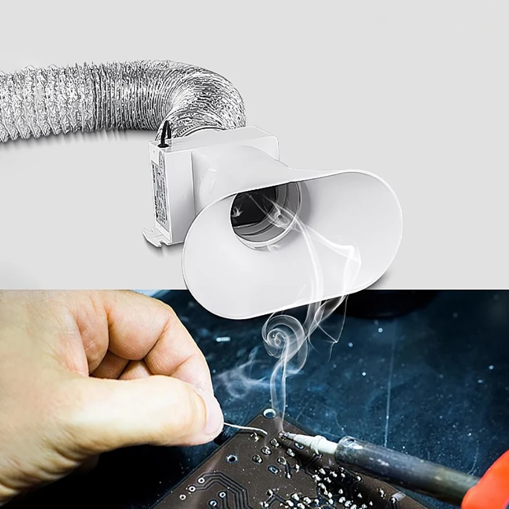 Small Fume Extractor & Smoke Absorber for Laser Engraving, Soldering, Desktop Crafting