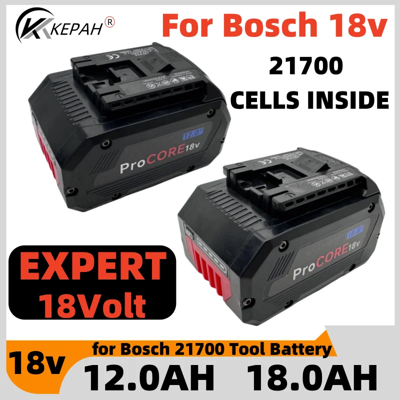 100% Original 18v 12-18Ah ProCORE replacement battery, for Bosch 21700 18V cordless tools BAT609 BAT618  high powe 5C power cell