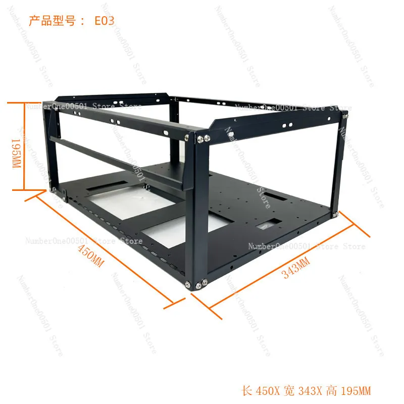 Stackable open chassis X79 X99 dual-channel EATX motherboard 6-card bracket vertical and horizontal 3090 graphics card rack