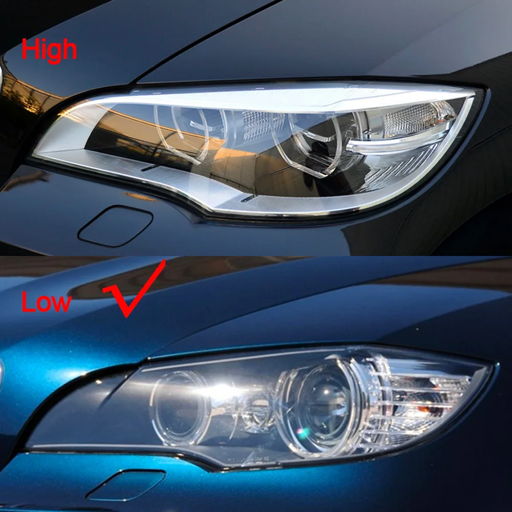 For BMW 2008 - 2014 X6 E71 (Low configuration) Headlight Shade Transparent Lampshade Headlamp Cover Lamp Shell Headlights Lens