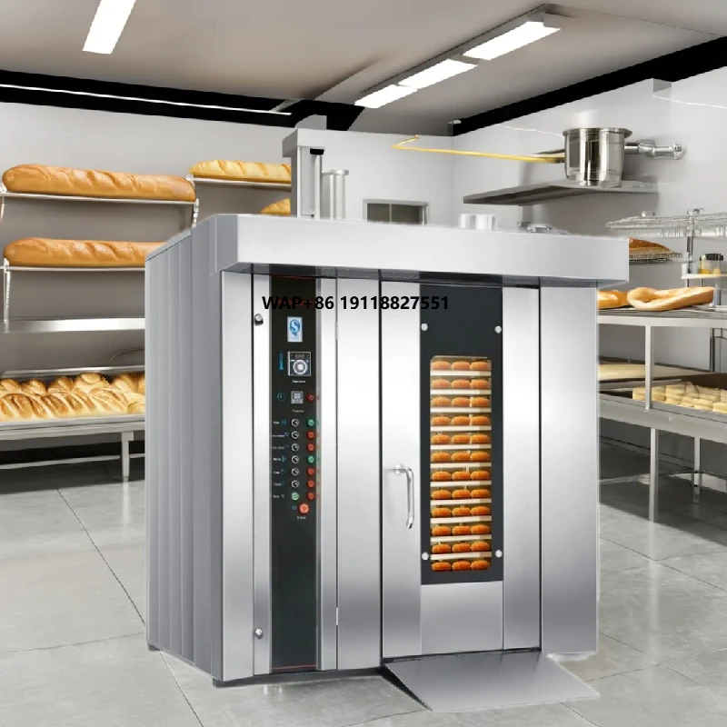 32 Trays Rotary Bread Rack Oven Bakery Equipment Electric Big Rotating Baking Automatic Rotatory Oven for Bakery