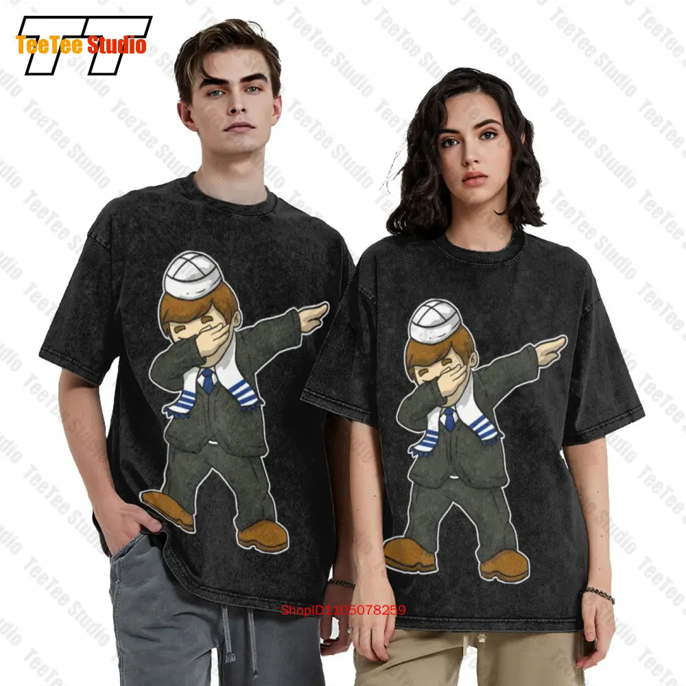 

Jewish Bar Mitzvah Boy Dabbing Happy Hanukah Vintage T-Shirt V2XX