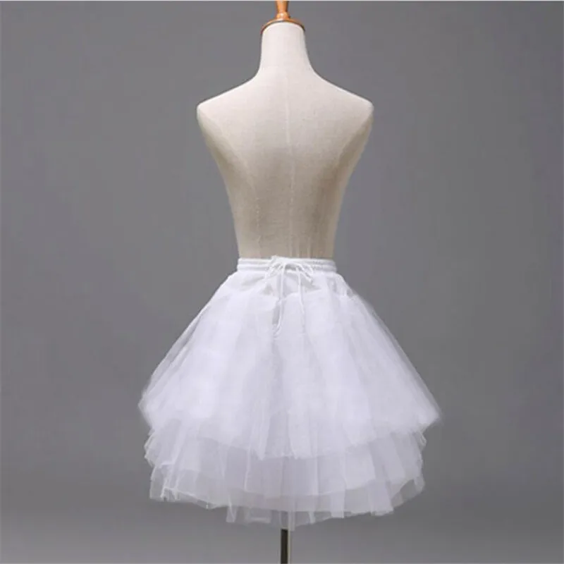 Lolita Super Stuffed Petticoat Crinoline Slips Wedding Accessories Multi Layers Short MeshTutu Skirt Vintage Underskirt