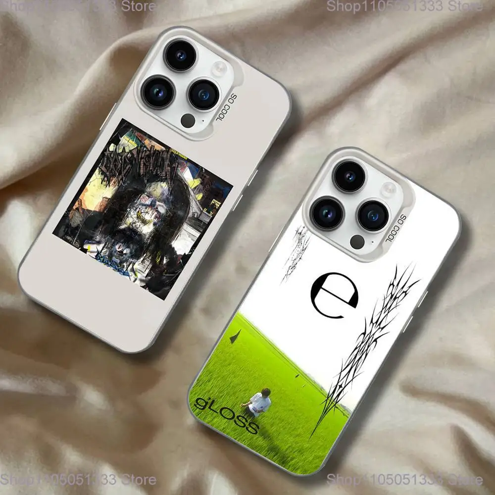 Singer Bladee 333 álbumes funda de teléfono para iPhone 17,16,15,14,13,12,11,Pro,XS,Max,Plus,Mini,SE blanco caramelo mate cubierta a prueba de golpes