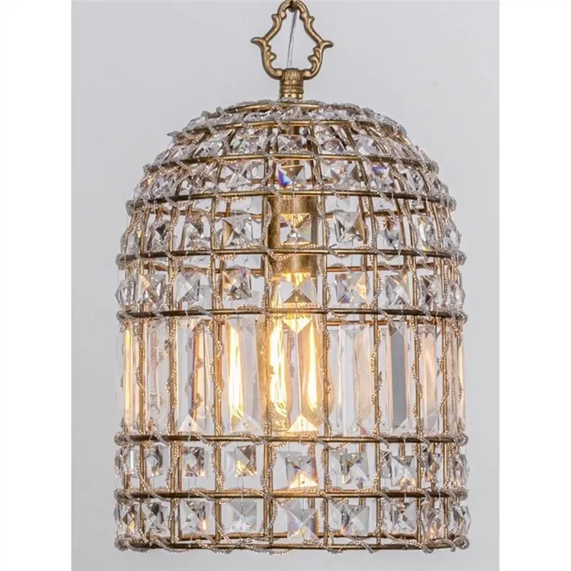 

Creative dining room lamps personalized porch lamps retro American balcony crystal chandelier