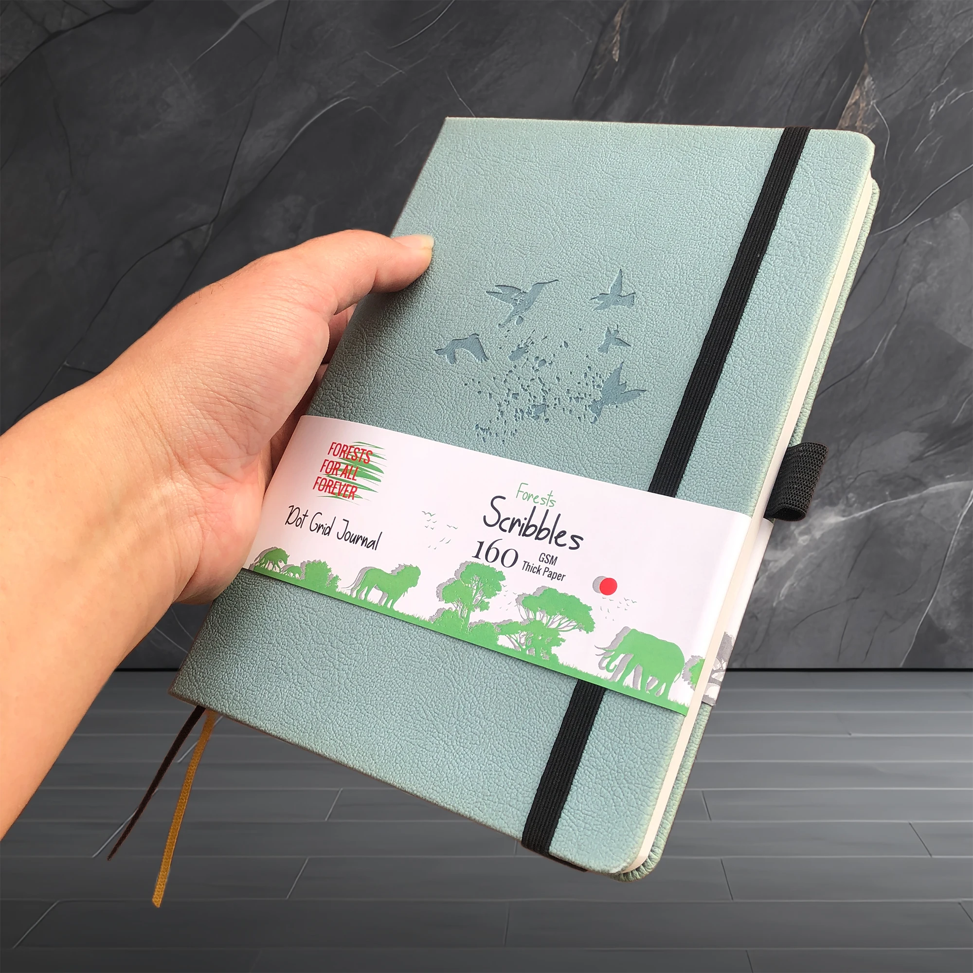 BUKE Gepunktetes Tagebuch im A5-Format, Zeichen-Skizzenbuch, 160 g/m2 Papier, Innentasche, nummeriert, 160 Seiten, 5 x 5 mm DOT GRID-Notizbuch – Detail 8