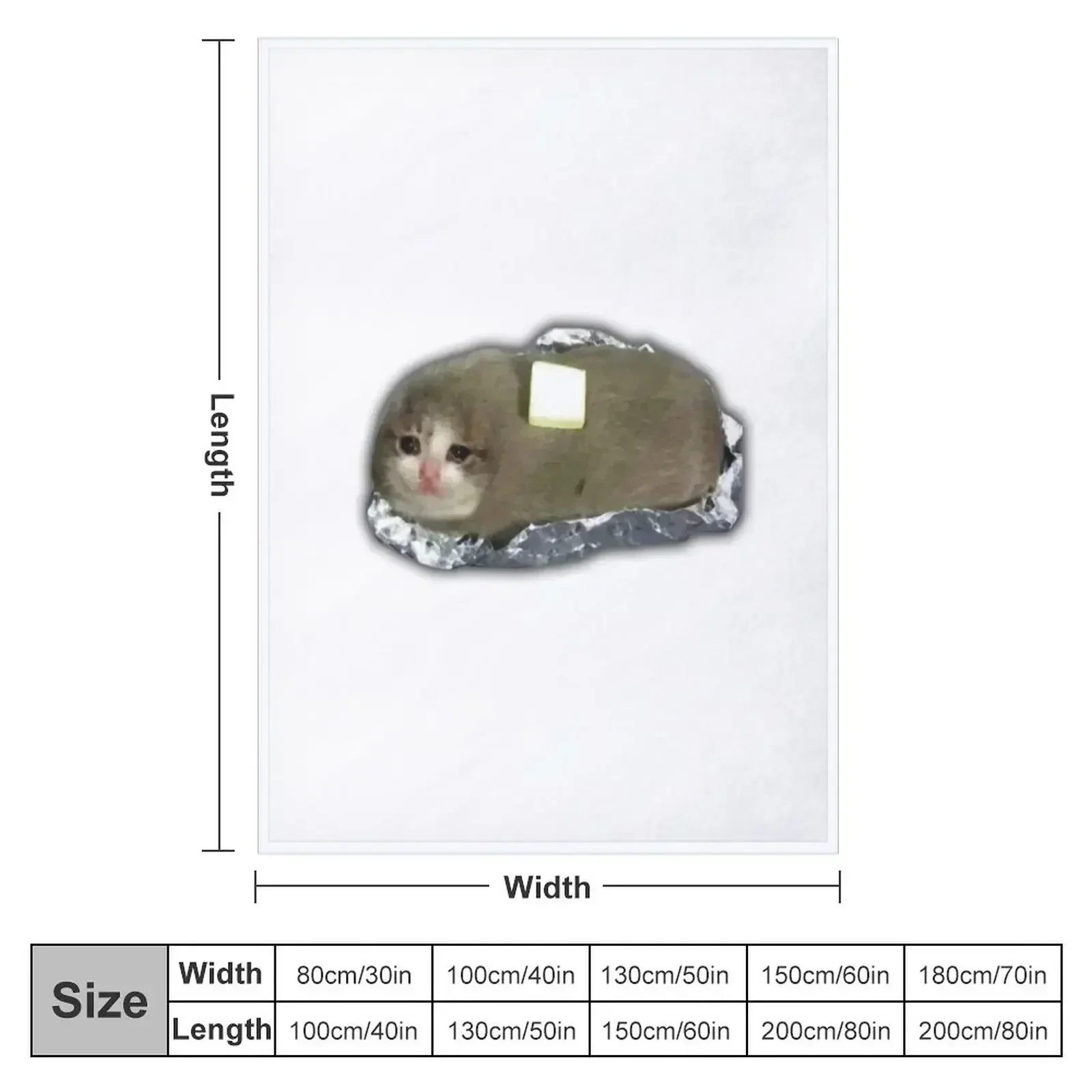 sad potato cat with butter Throw Blanket Beautifuls for winter Softest Comforter Blankets
