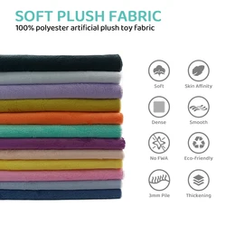 150x50cm Large Size 3mm Handmade DIY Doll Cloth 100% Polyester Soft Plush Fabrics