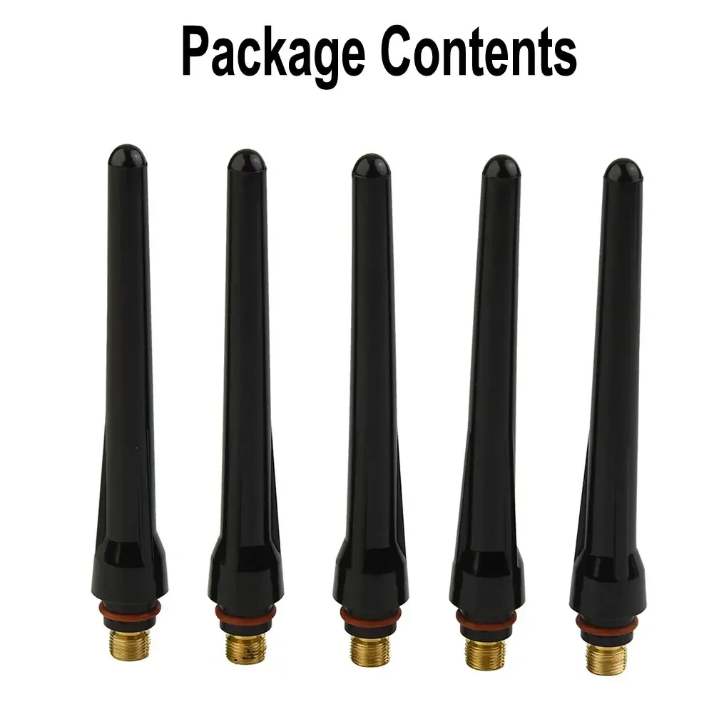 Black Long Back Cup For Tig Welding Torch 5pcs Accessory Tool 57Y02 WP-26 WP17 WP18 WP26 Kit Stock Pro New Part